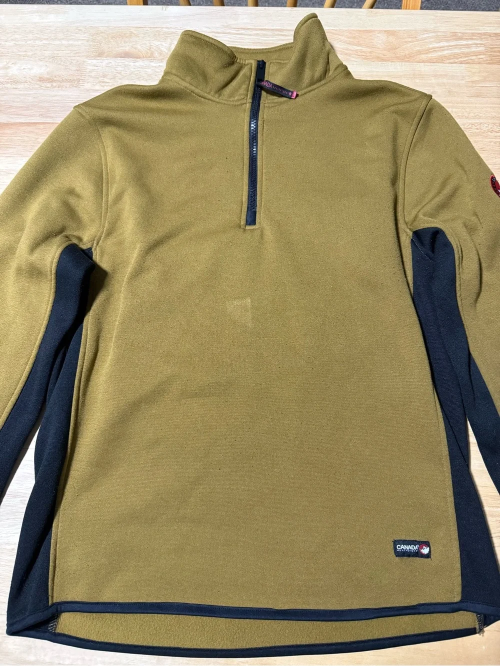Canada Weather Gear Men’s Olive Green Black Quarter Zip